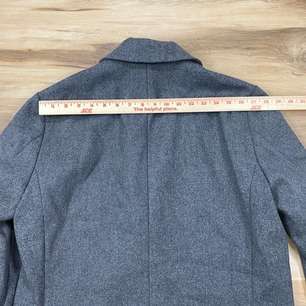 Jack & Jones Overcoat Mens Medium Minimalist Heritage Gray Long Topcoat